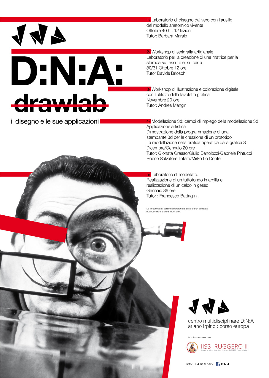 DNA draw paint graphidesign promos Italy dali 3D lab