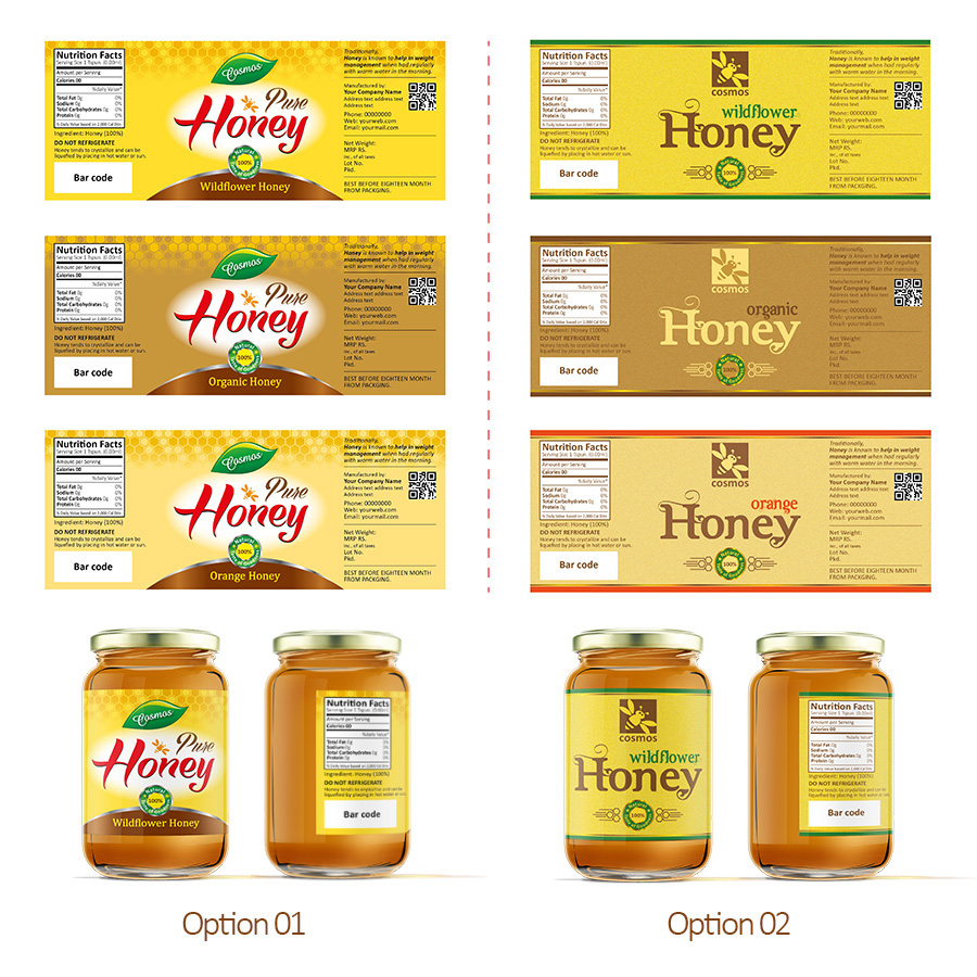 Honey Jar Label Design on Behance