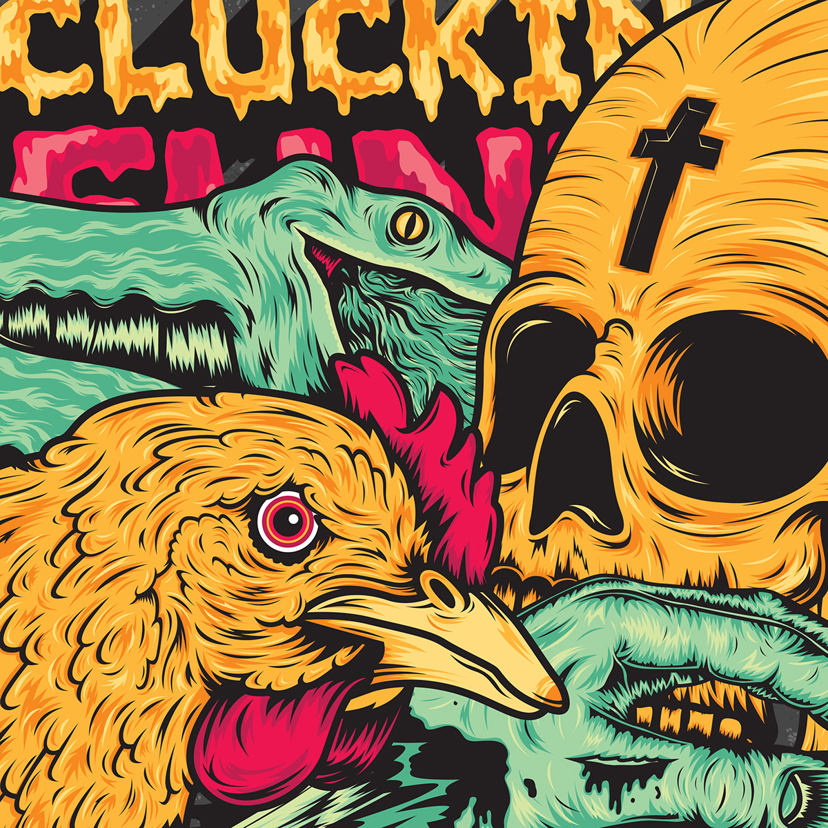 snowboard zombie chicken skull snowboard graphics