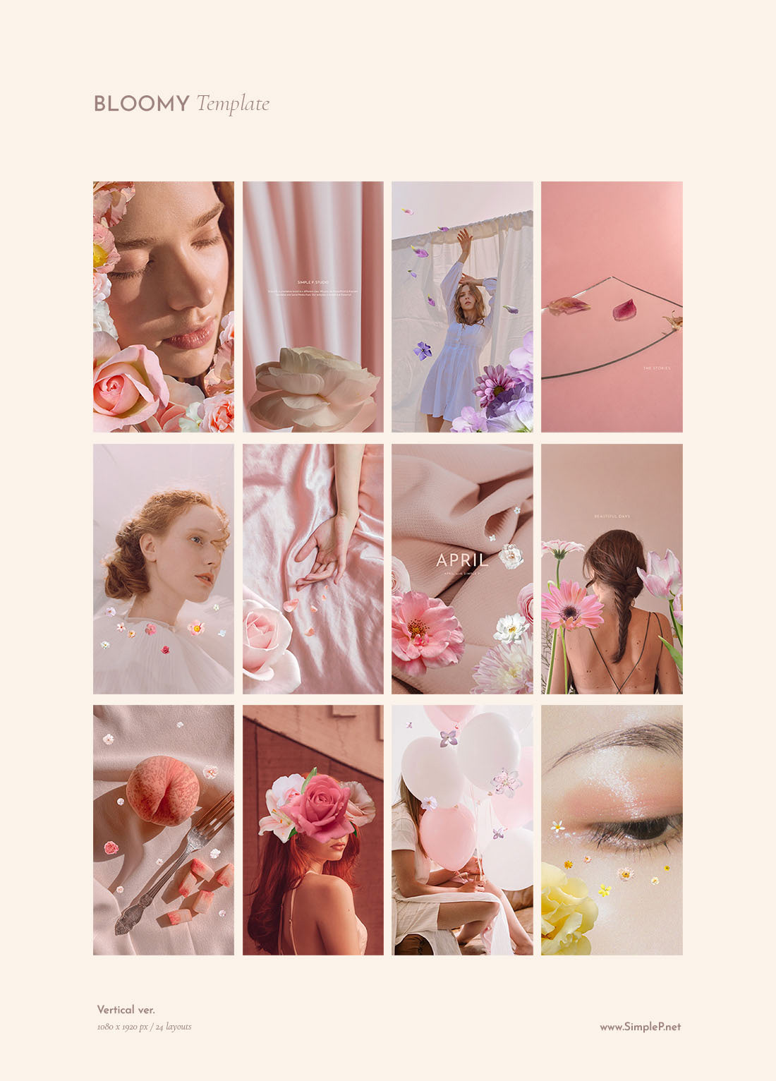 brand guidelines Collageart digitalcollage fashion collage Floral design Flower Illustration Instagram Post Instagram Stories moodboard spring