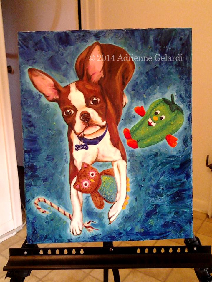 Oil Painting dog toys Fun Pop Art