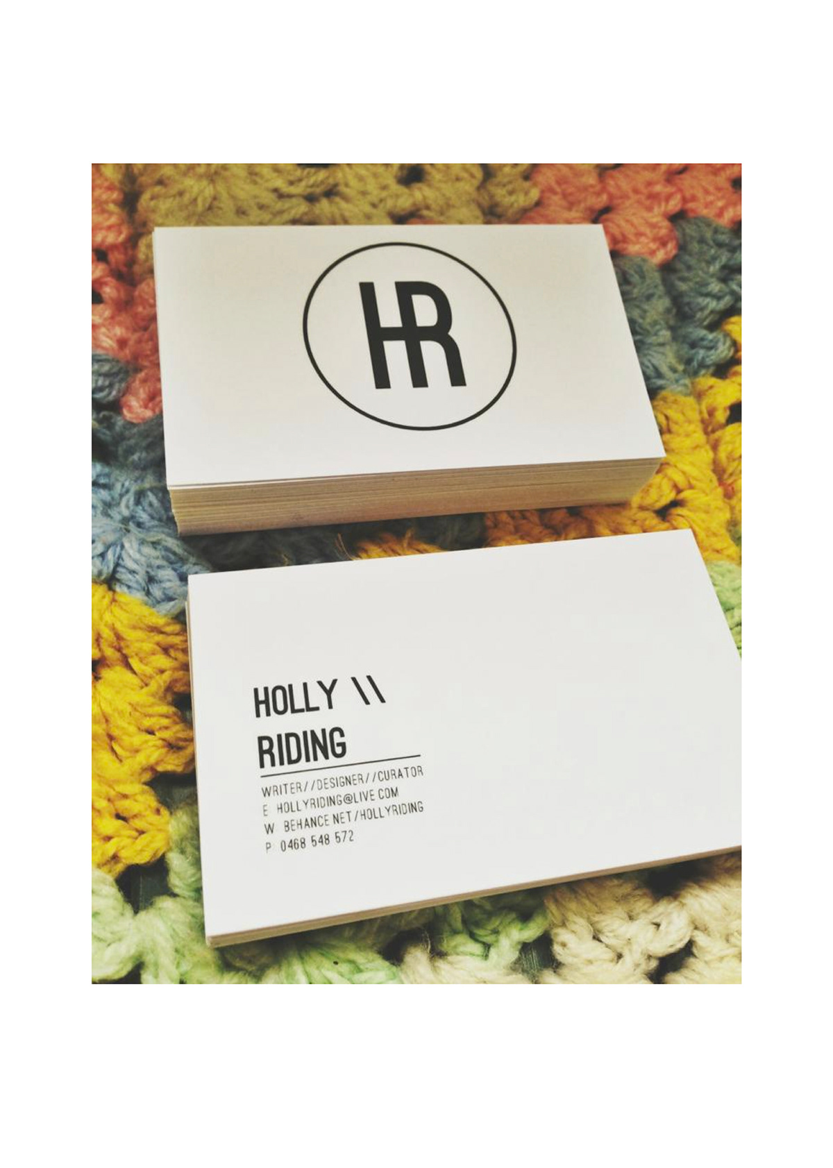 Business Cards personal branding Freelance Graphic Designer Brisbane Holly Riding