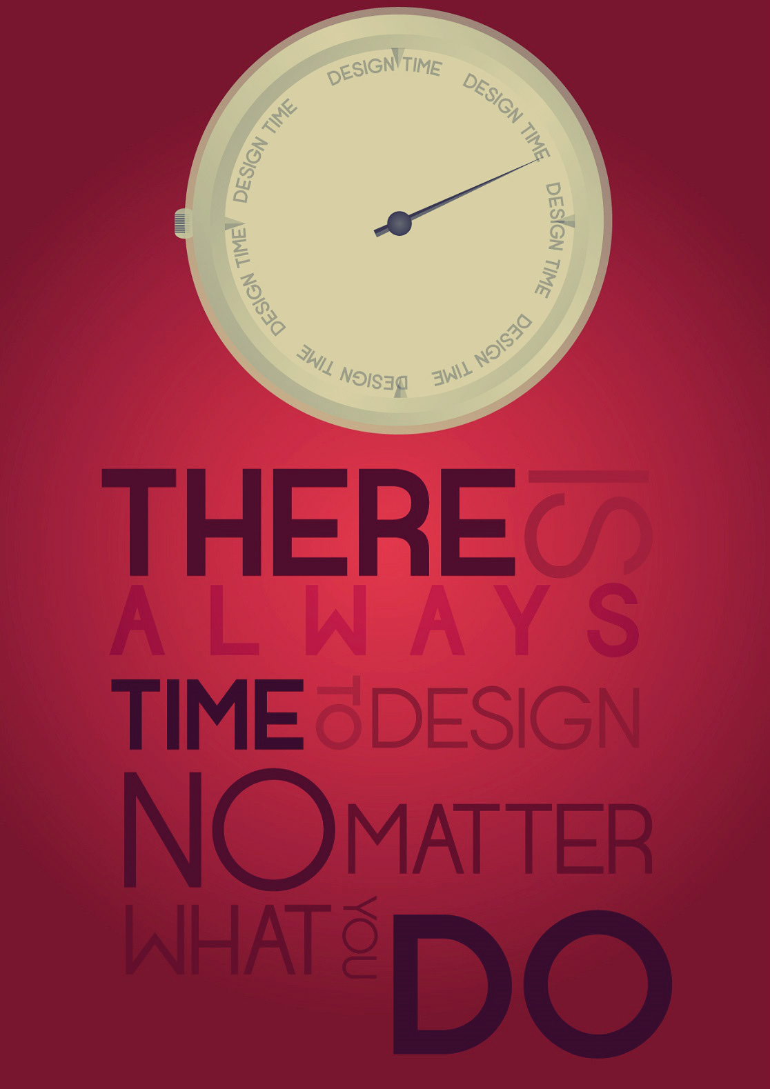 time design clock watch Always Beautiful true designer