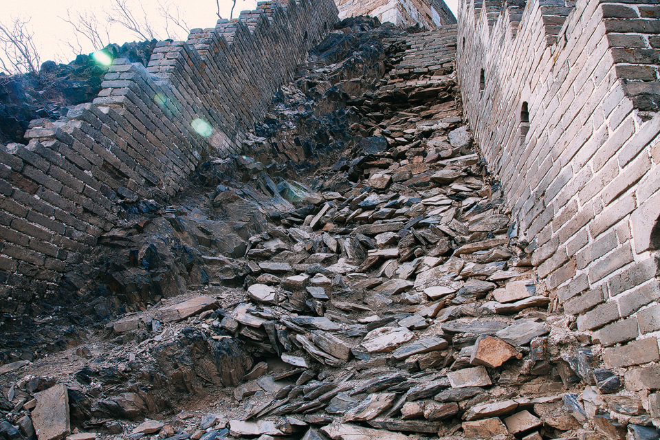 beijing great wall china jiankou stone War protection construction taxi untouristy SKY