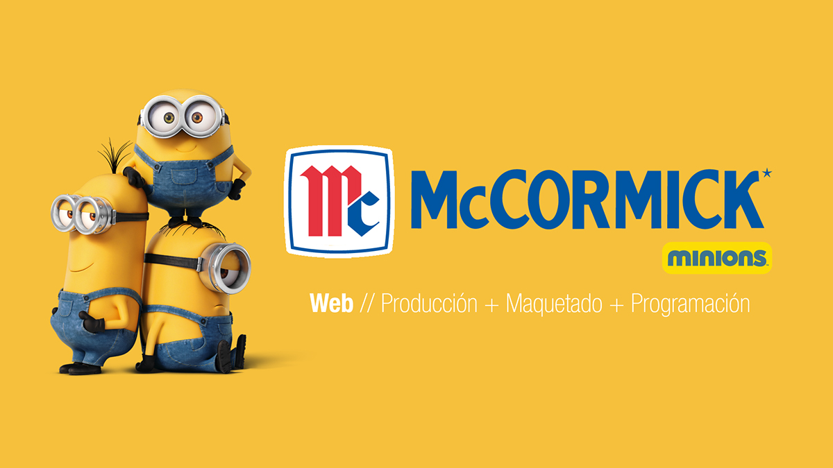 McCormick minions diseño Web Diseño web diseño interactivo interfaz web promocional maquetado programación