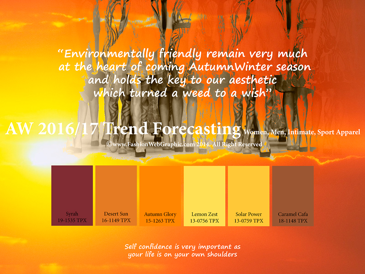Autumn WInter 2016/2017 trend forecasting Color Preview Color Trend