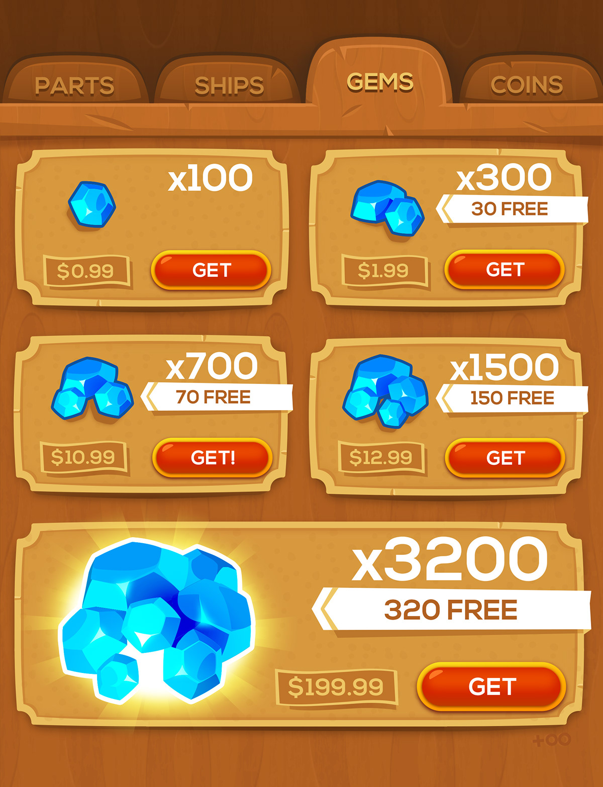 casual coin game gem Interface mobile shop store toorkin zeptolab