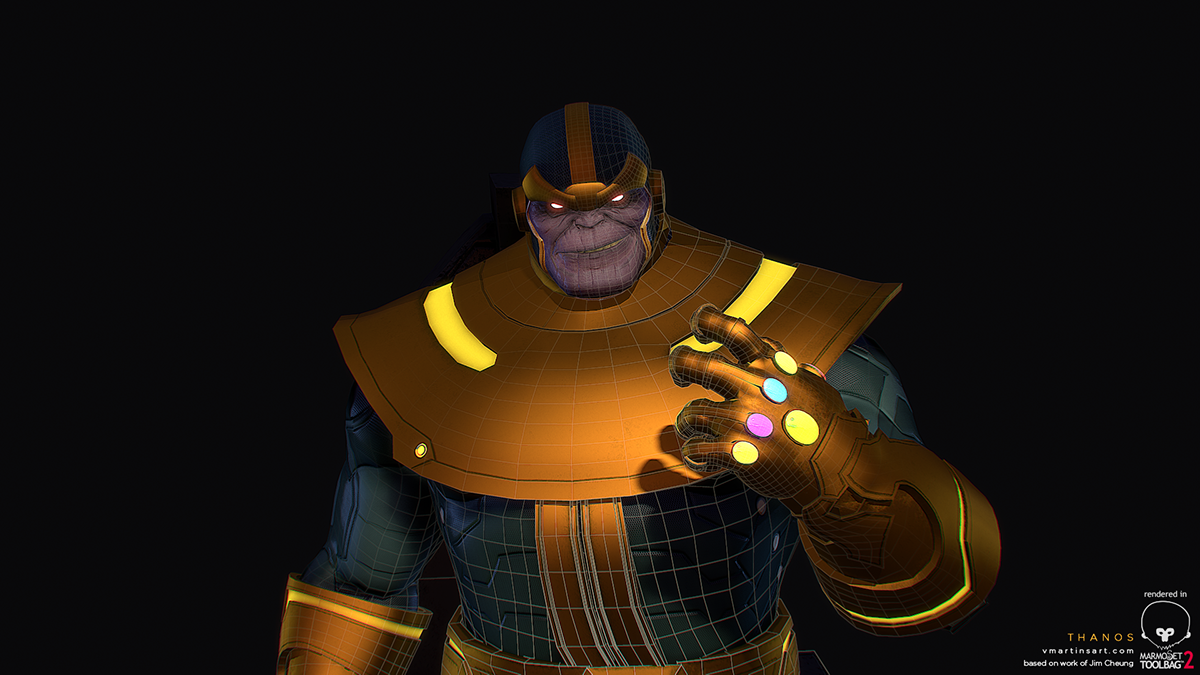 Thanos 3D Zbrush MarmosetToolbag realtime Render Character cartoon hq
