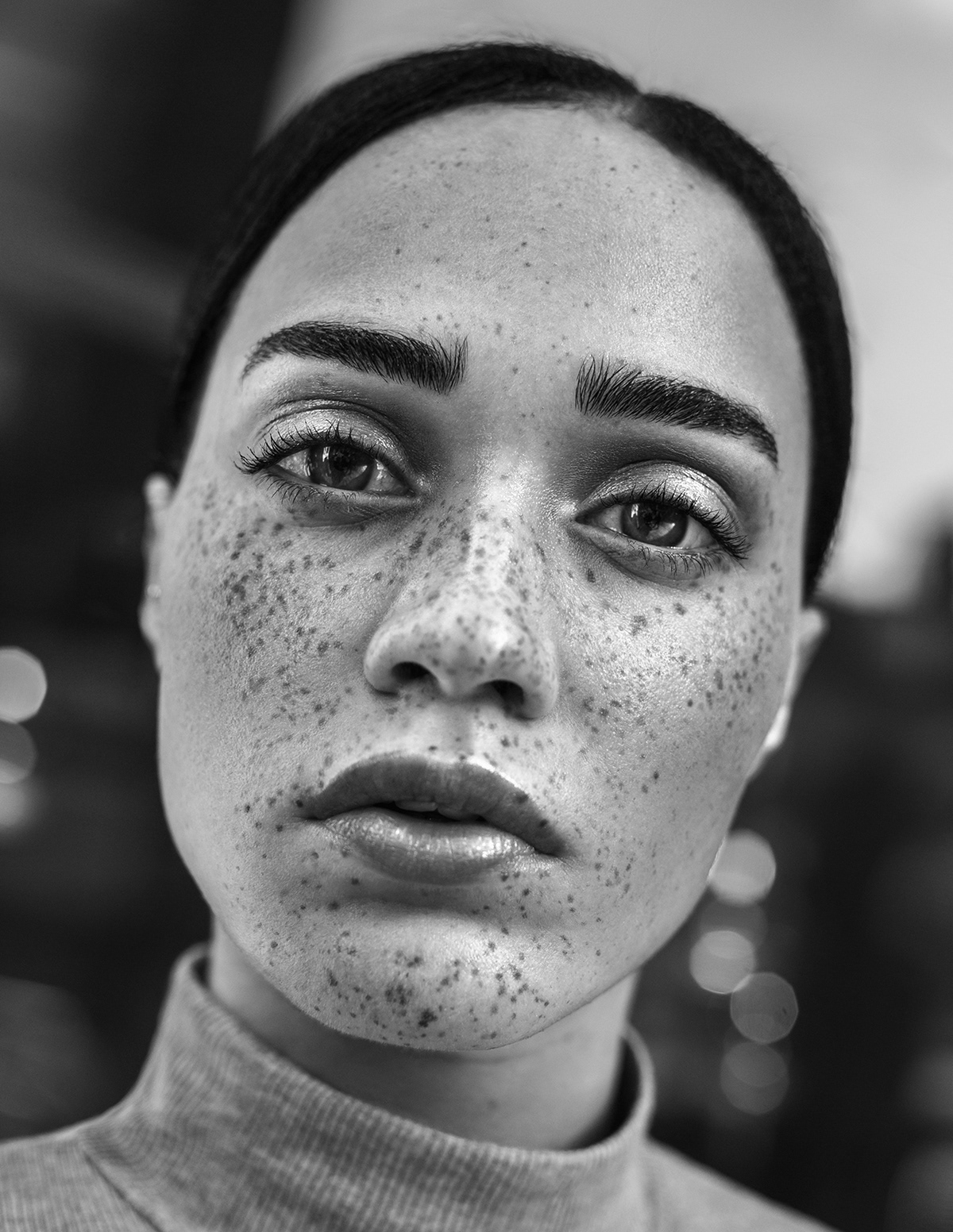 editorial beauty freckles portrait headshot olgagridina