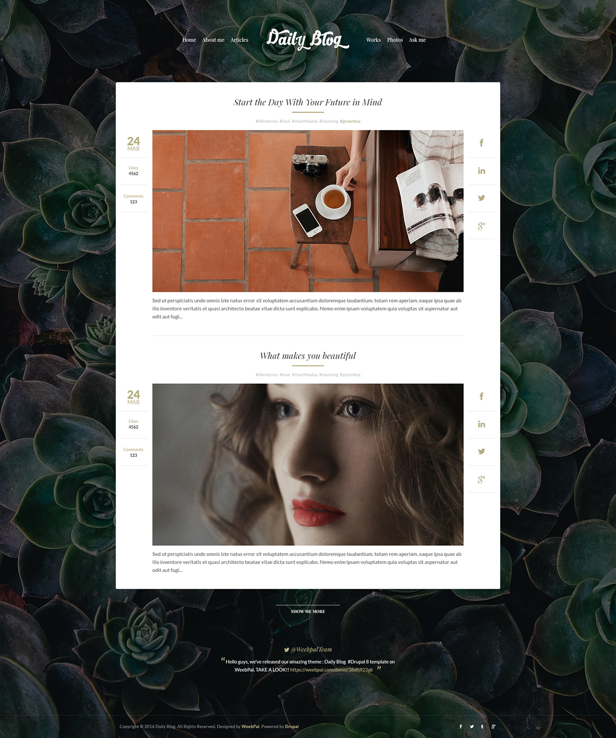 UI/UX Design Blog layout web layout drupal theme