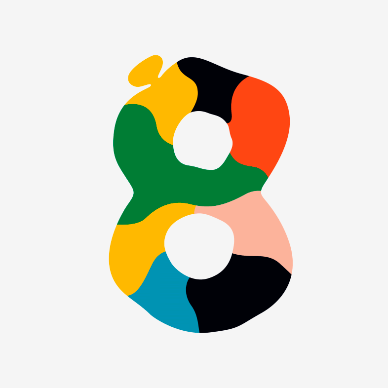 numerografia yorokobu numbers números tipografia type color diseño geometry fluid medinaoscar