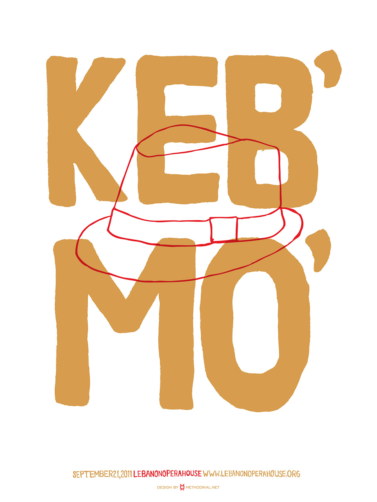 type poster Keb Mo hat texture