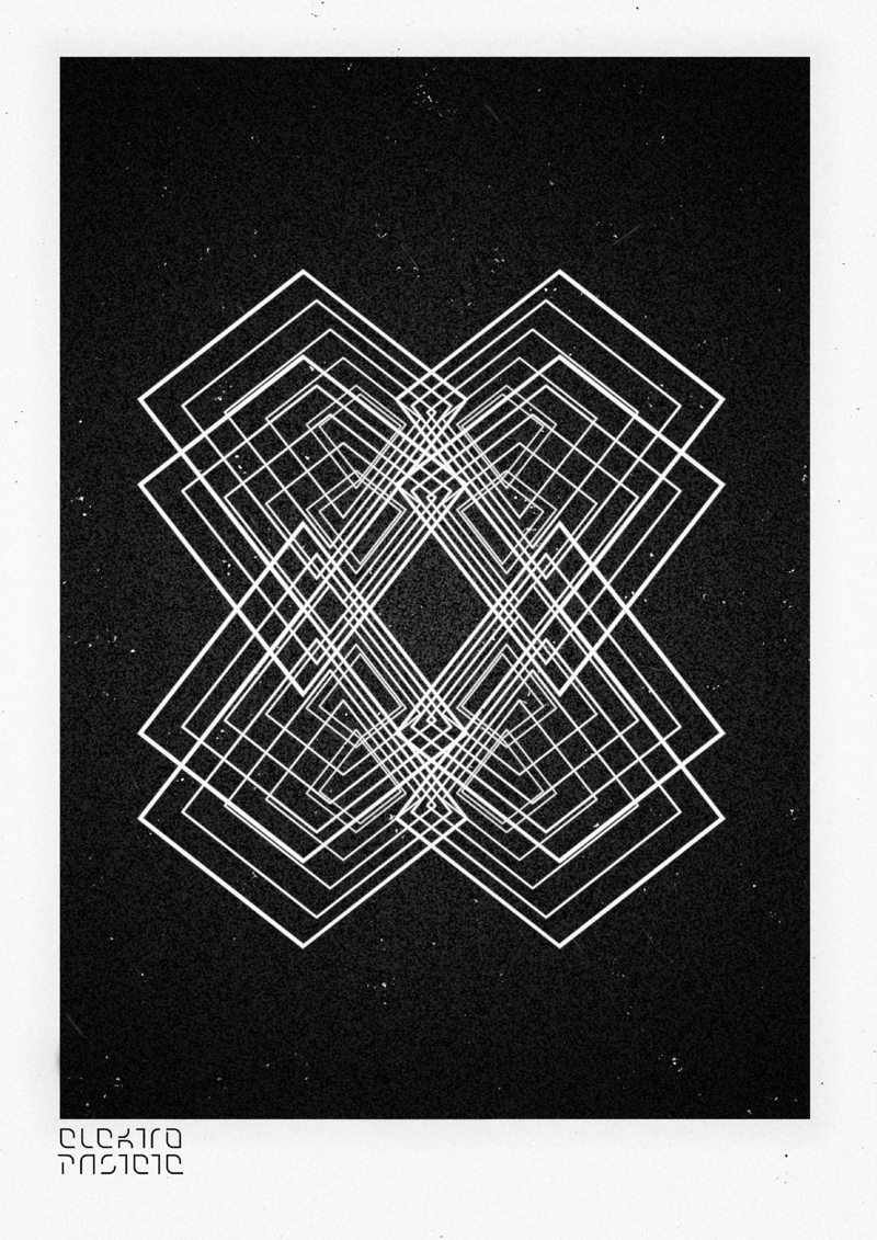 pattern 3D CGI black White print poster animated motion lines contrast visuals VJ Performance live line