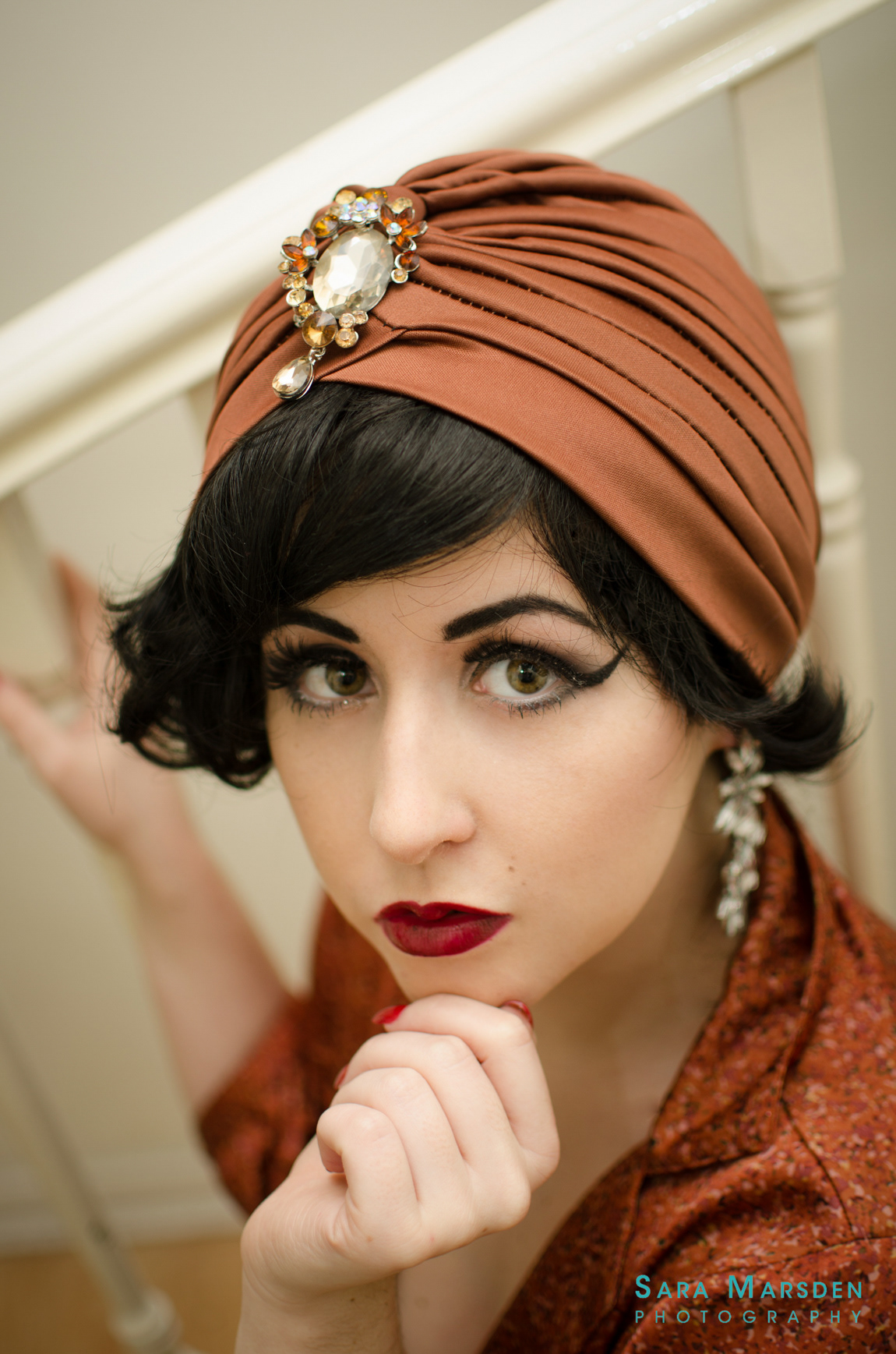 turban Burlesque model nina labelle glamour