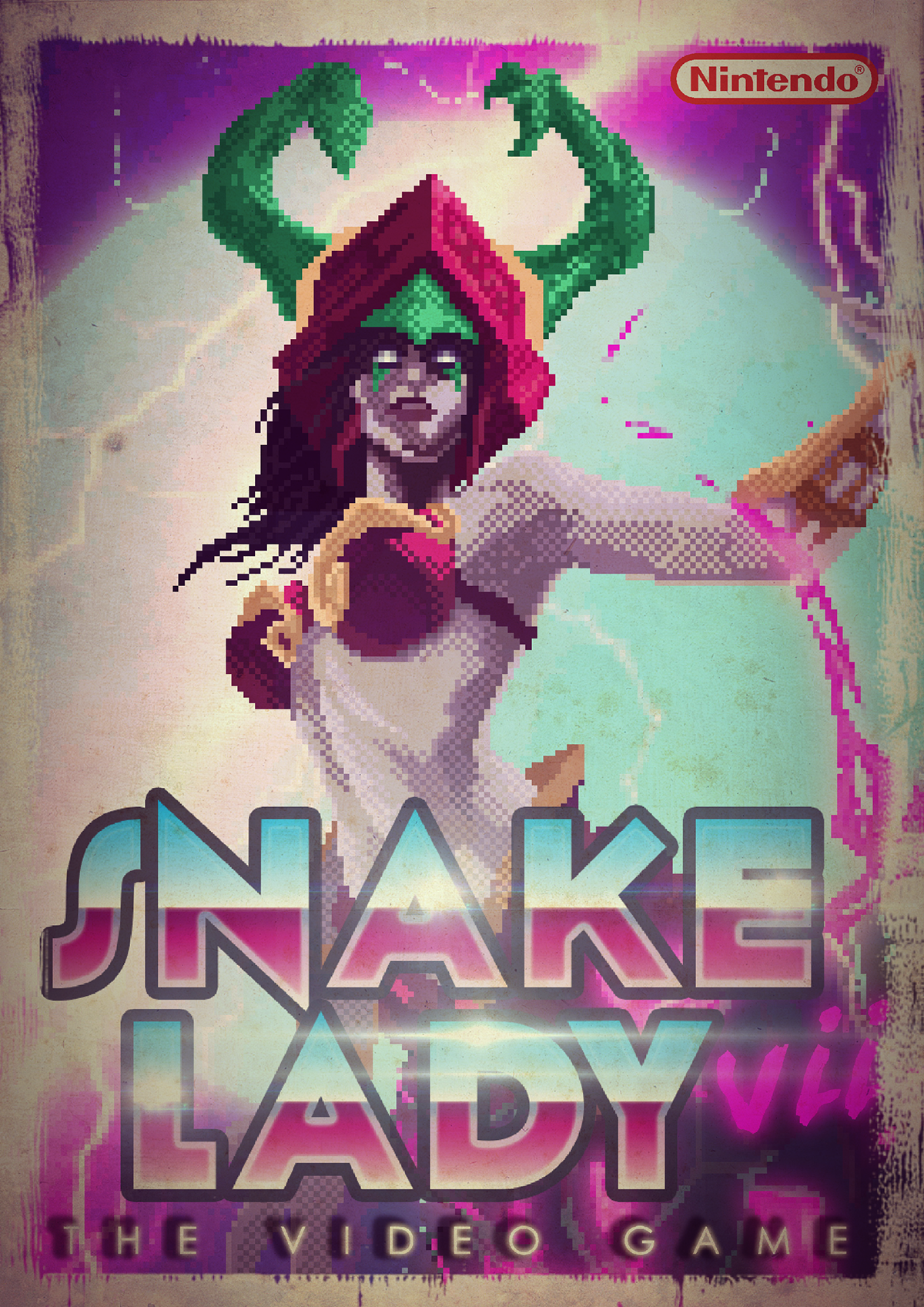 Snake Lady seven VII Chua Porr Aliffira Rezza David Gooi Duh Zane advertisement the video game Rick Stallion Michael Gymbumbaloo 80s Cyberpunk cyber punk Parody