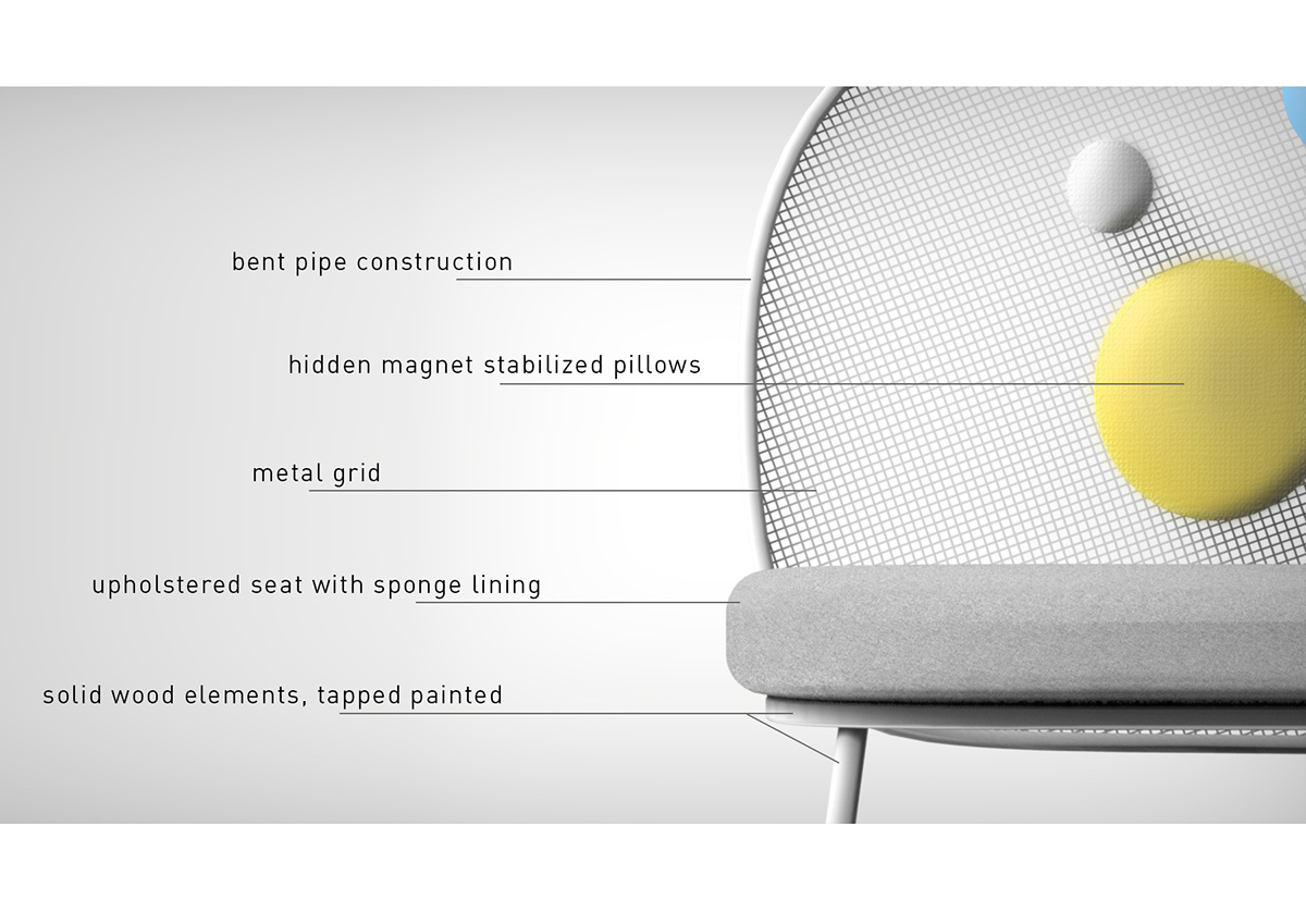  pillow Magnetic furnitur sofa design LOFT