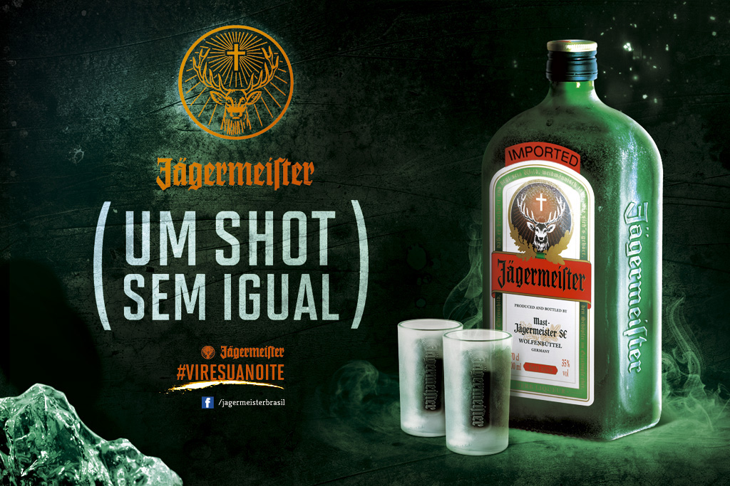 drink Jagermeister green cold freezing Authentic strong Adult premium shot Unique deer party Point of Purchase pos