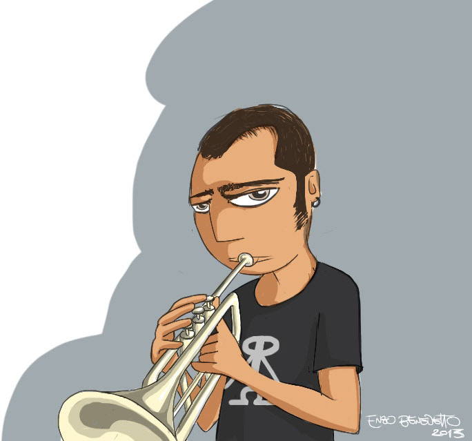 PEPE RAGONESE Enzo Benedetto jena trumpet tromba jazz musicista luna spazio Space  rocket