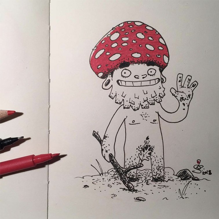 ILLUSTRATION  Character design  inktober Drawing  markers