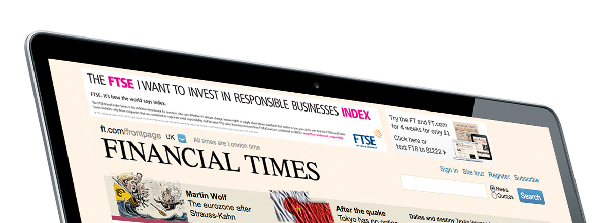 FTSE Financial Services financial advertising Financial Times brand identity design