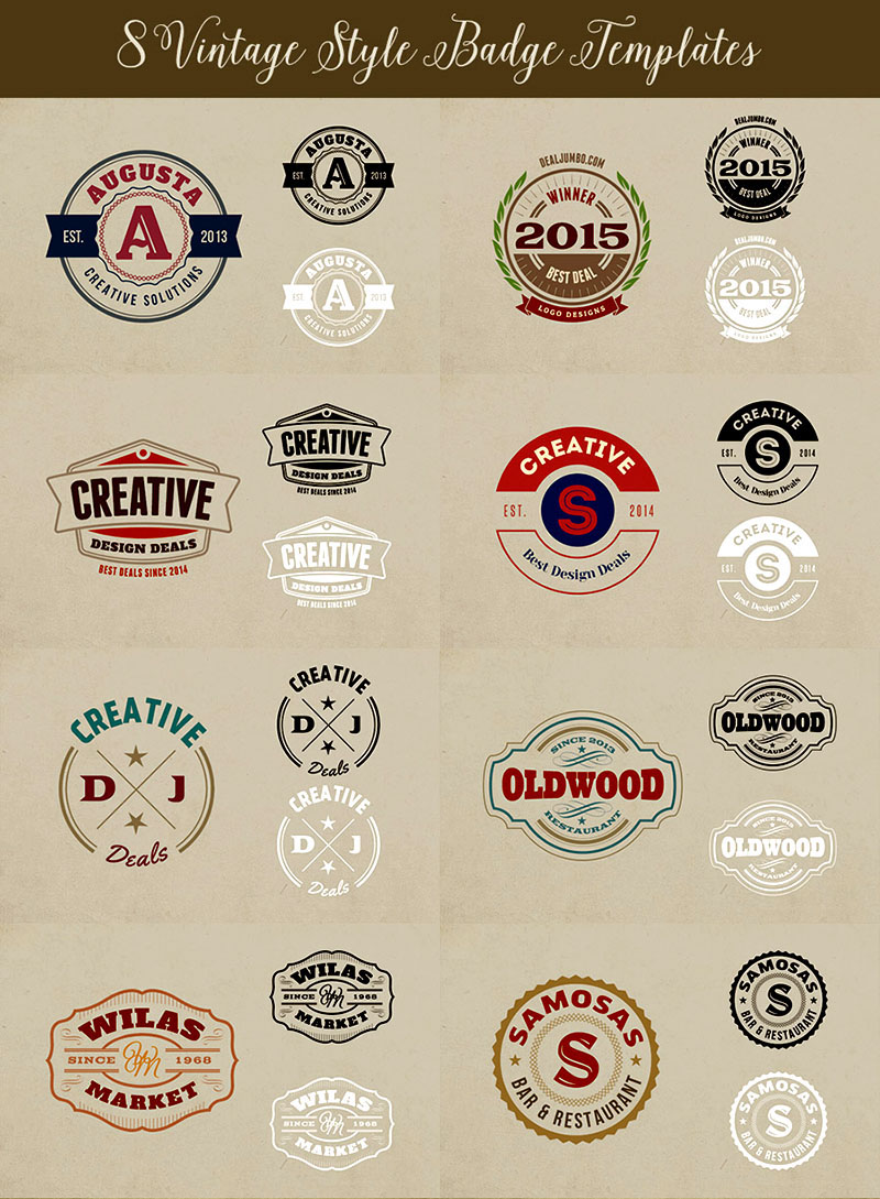 free freebies free download free logos free badges Free Templates logo templates badge templates Retro vintage