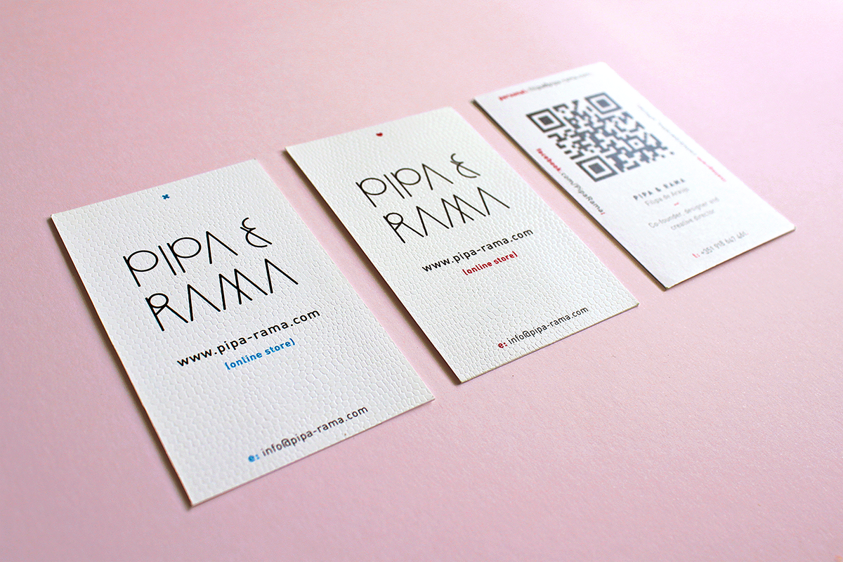 Pipa-Rama Pipa & Rama pink wings tee t-shirt Flowers labels business card