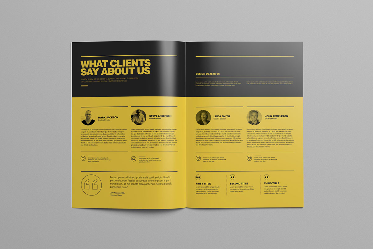 a4 agency brand brochure guidelines identity infobrochure infographics manual minimal porftolio print Proposal