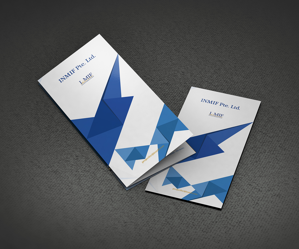 a4 a4 tri-fold tri-fold brochure corporate NIC modern Eye-Catching elegant creative most appreciated business marketing   White blue