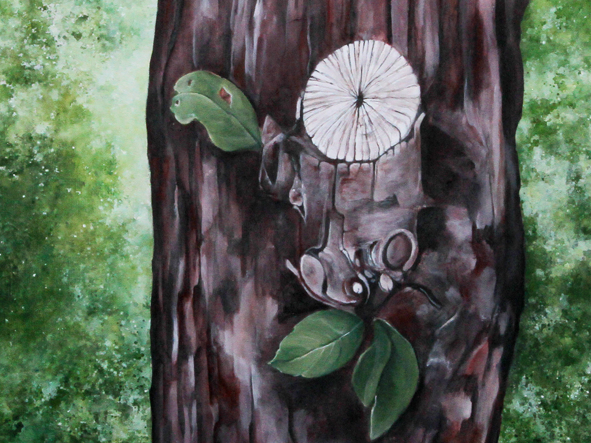 Tree  wood forest artwork paint paintwork saoriohwada japanese japaneseartist japanart