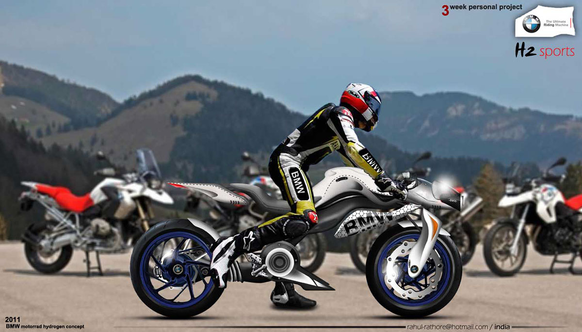 BMW hydro motorcycle design  BMW BMW Motorrad Transportation Design motorcycles bikes Hydrogen