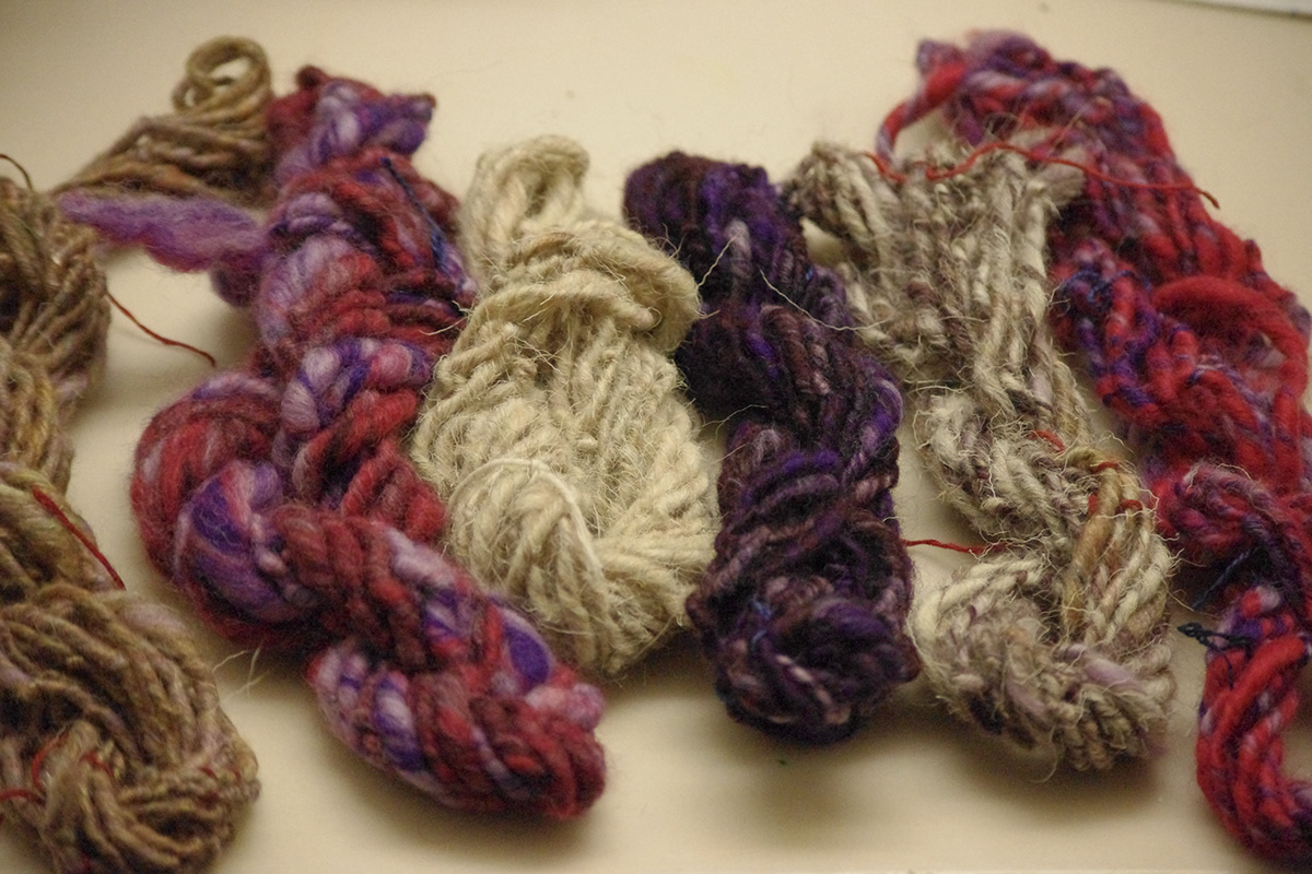 hand spun yarn wool