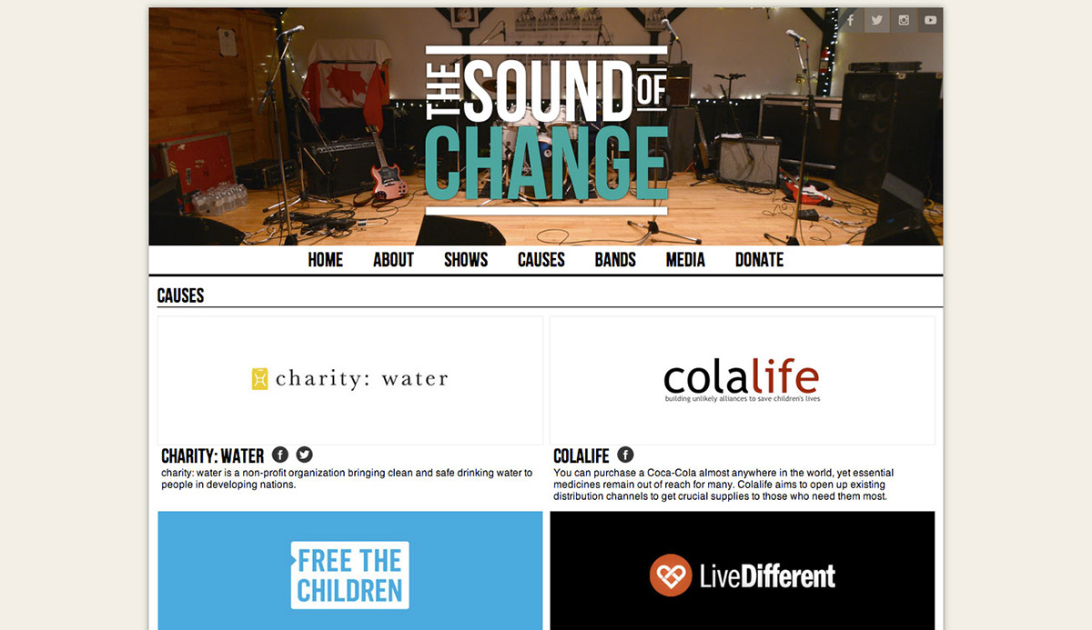 Web wordpress design art logo Interface Blog shows charity