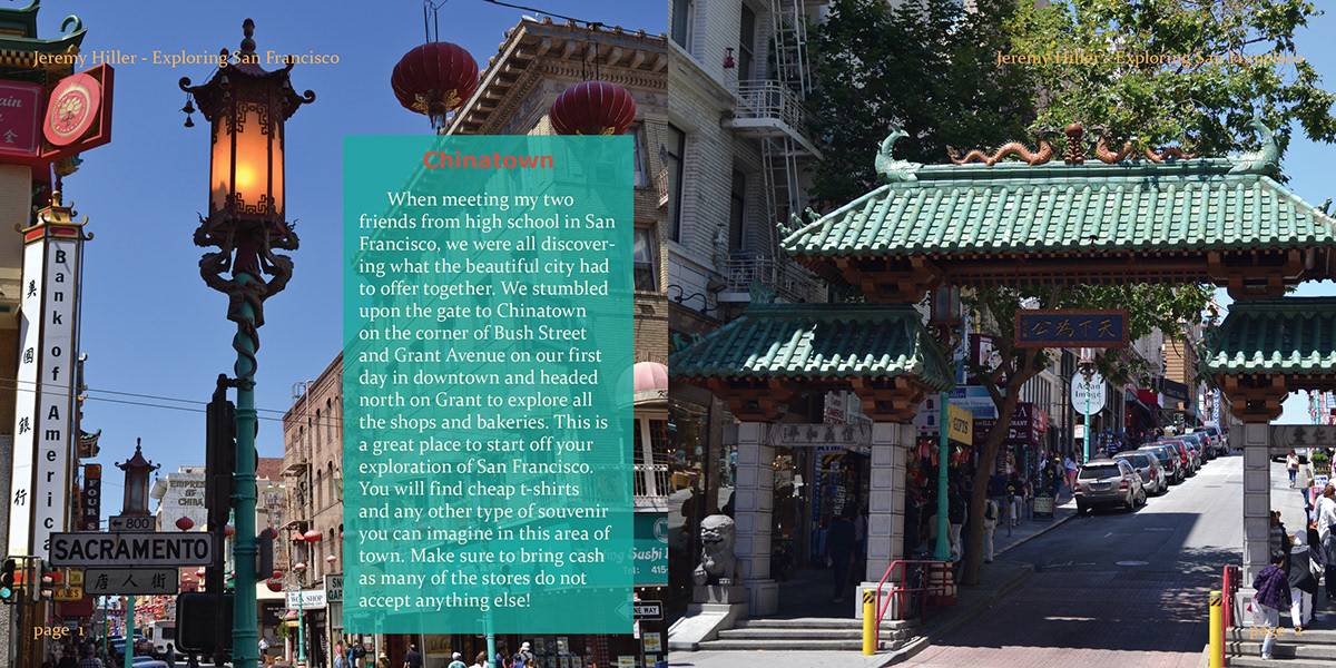 san francisco Booklet tour golden gate coit tower Pier 39 chinatown