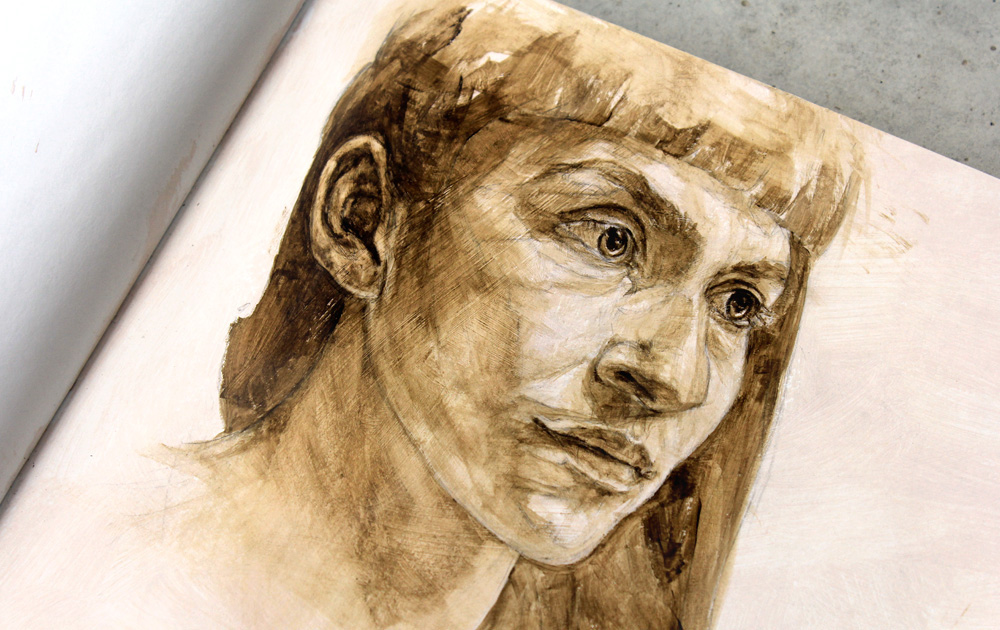 Adobe Portfolio ILLUSTRATION  sketchbook painting   Drawing  portrait traditional art Weronika Kwiatkowska Forero crayon