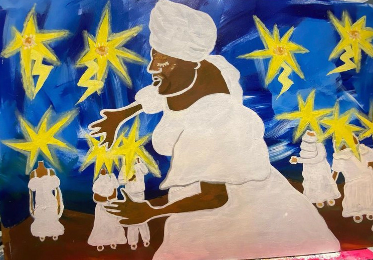 a series of paintings exploring haitian vodou