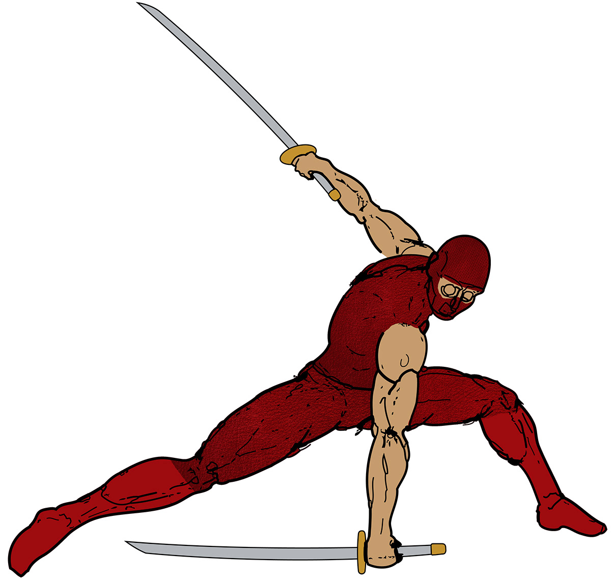 ninja Human Form photoshop Illustrator