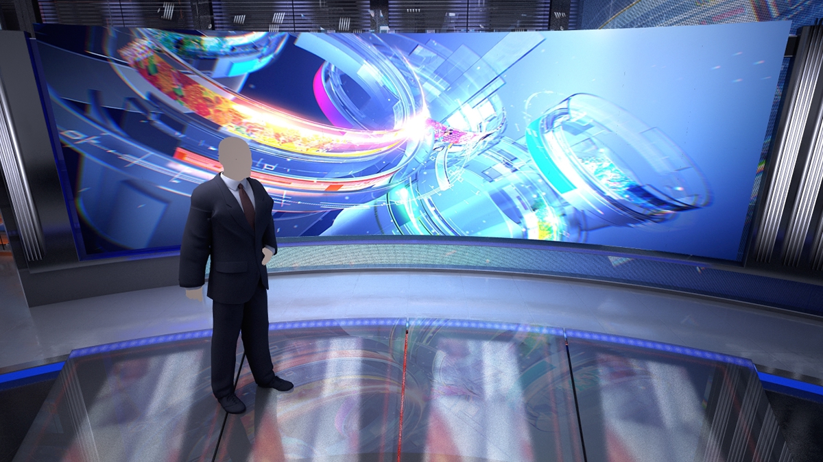 VGTRK russia 1 broadcast news studio Studio 5 design TV CONCEPT