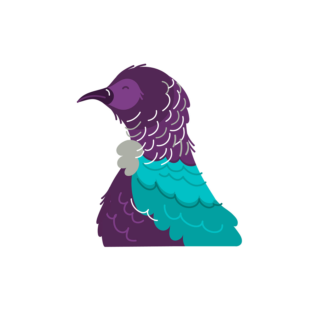 avatar bird cartoon design flat Icon ILLUSTRATION  Nature New Zealand wildlife