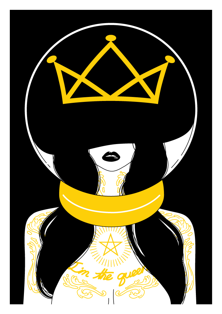 vector Illustrator graphic art queen