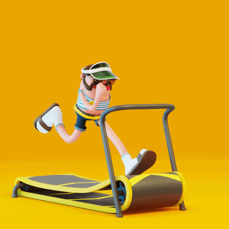 3D animation  dude gym loop sport