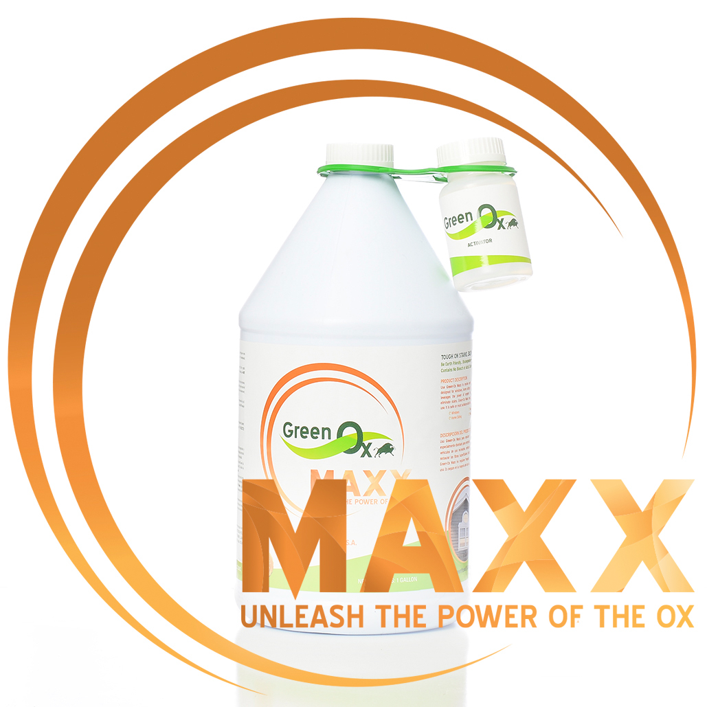 cleaning product Logo Design label design spray bottle Oxi-Clean fresh Green Ox Geometric Wordmark