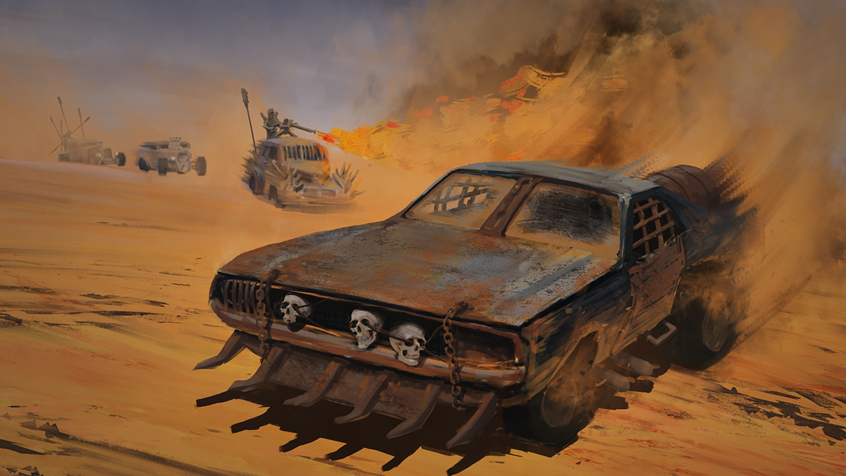 Mad Max Mad MAX 2D art digital desert car Post Apocalyptic