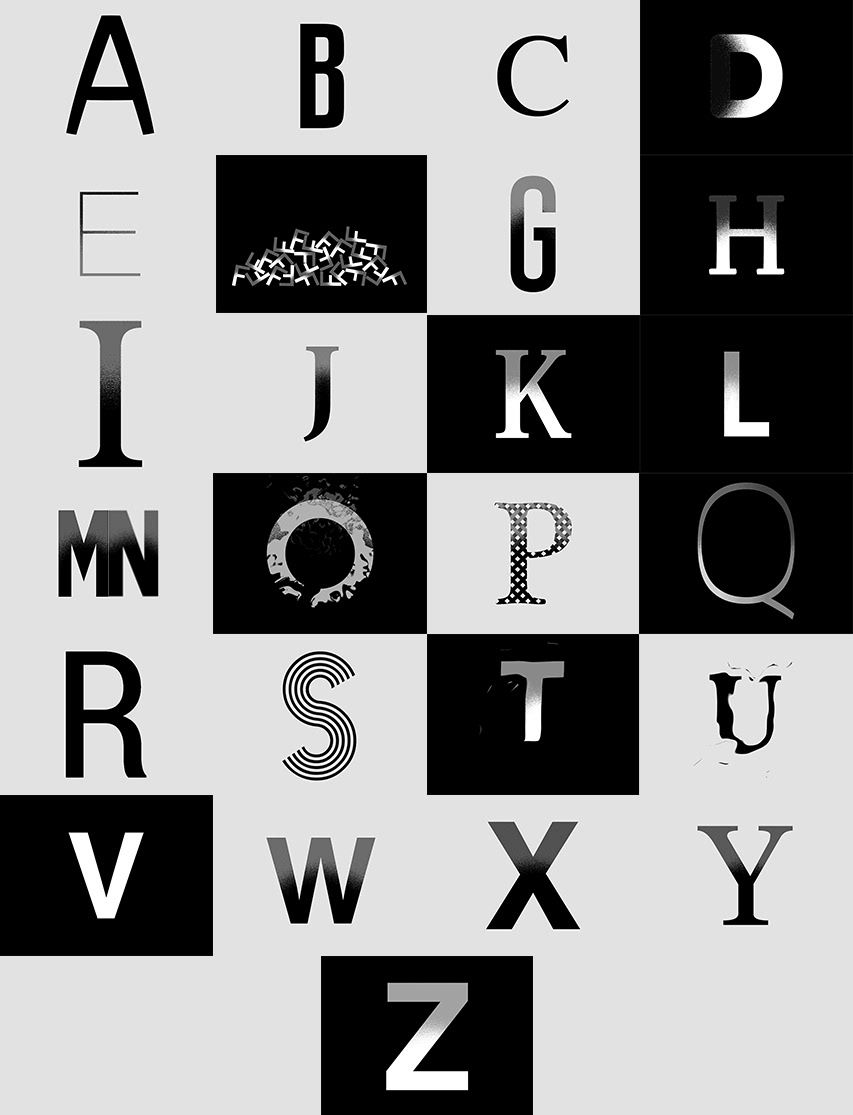 letters typography   motion motion letters alphabet Visual Effects  black white graphic