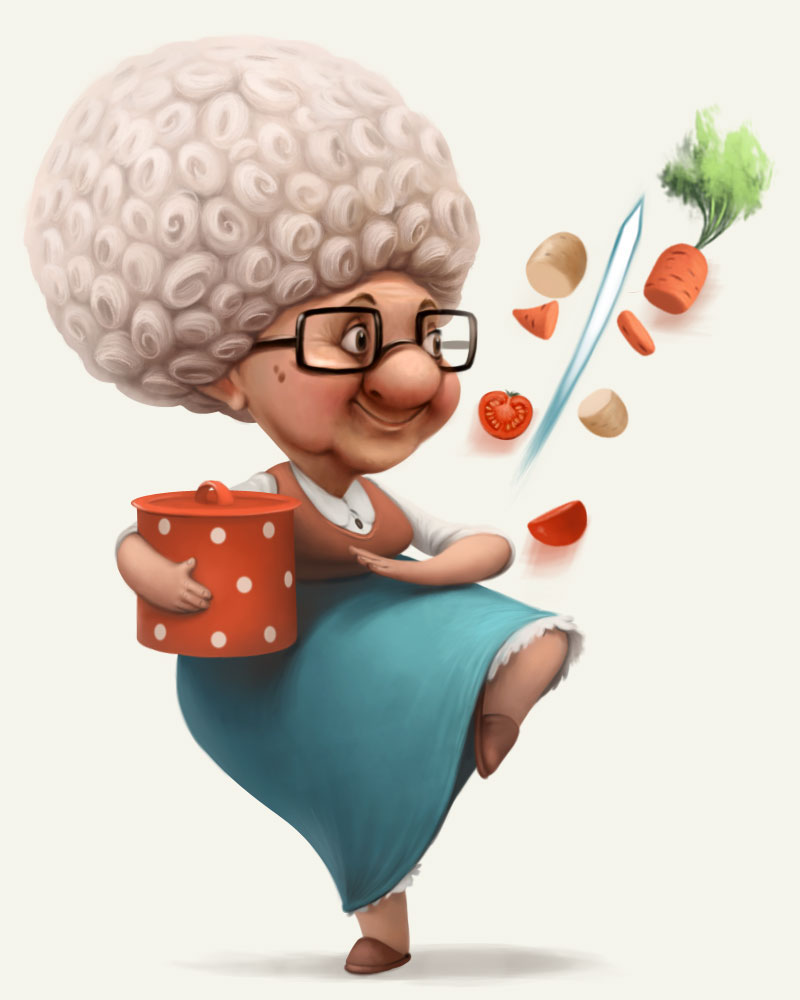 Grannies and pets on Behance