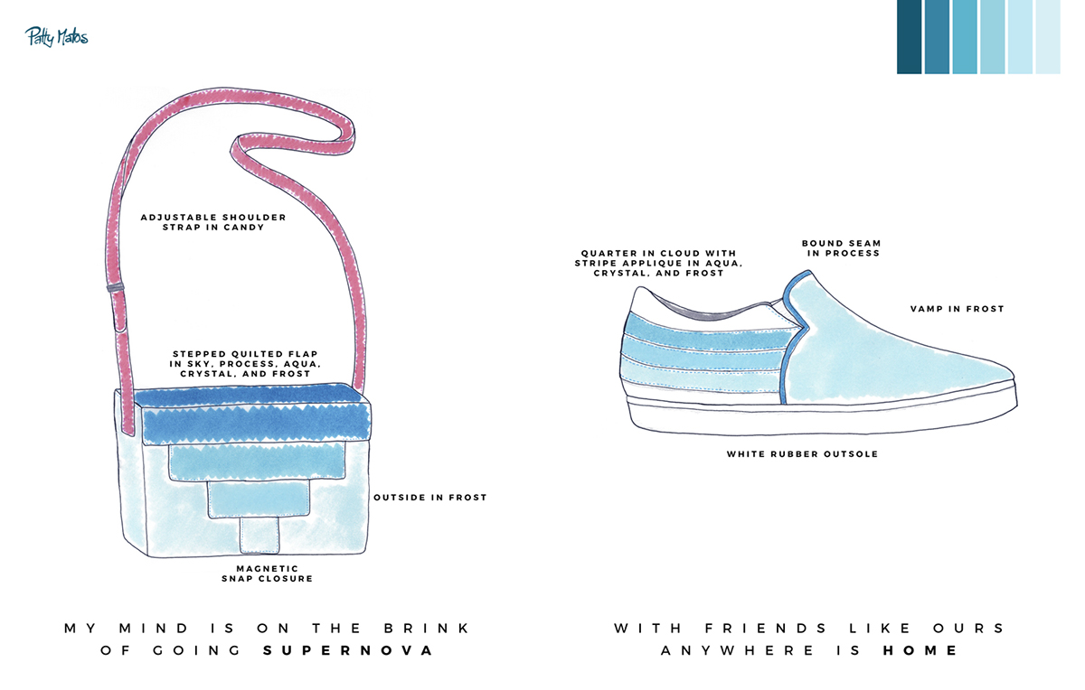 marker rendering accessories handbags footwear