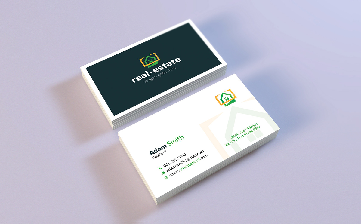 business business card business cards free card design postcard Real realestate realtor visiting card