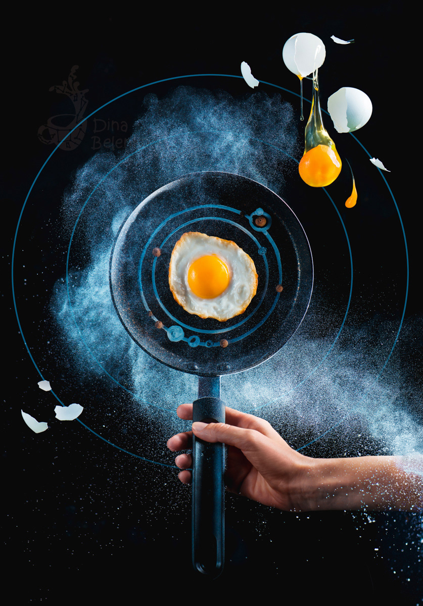 balance breakfast creative egg Food  forks Newton