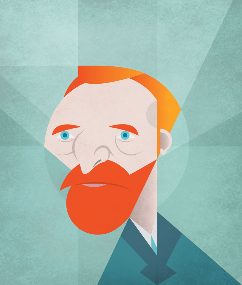 portrait vector beard distinguished famous Barbas insignes célebres