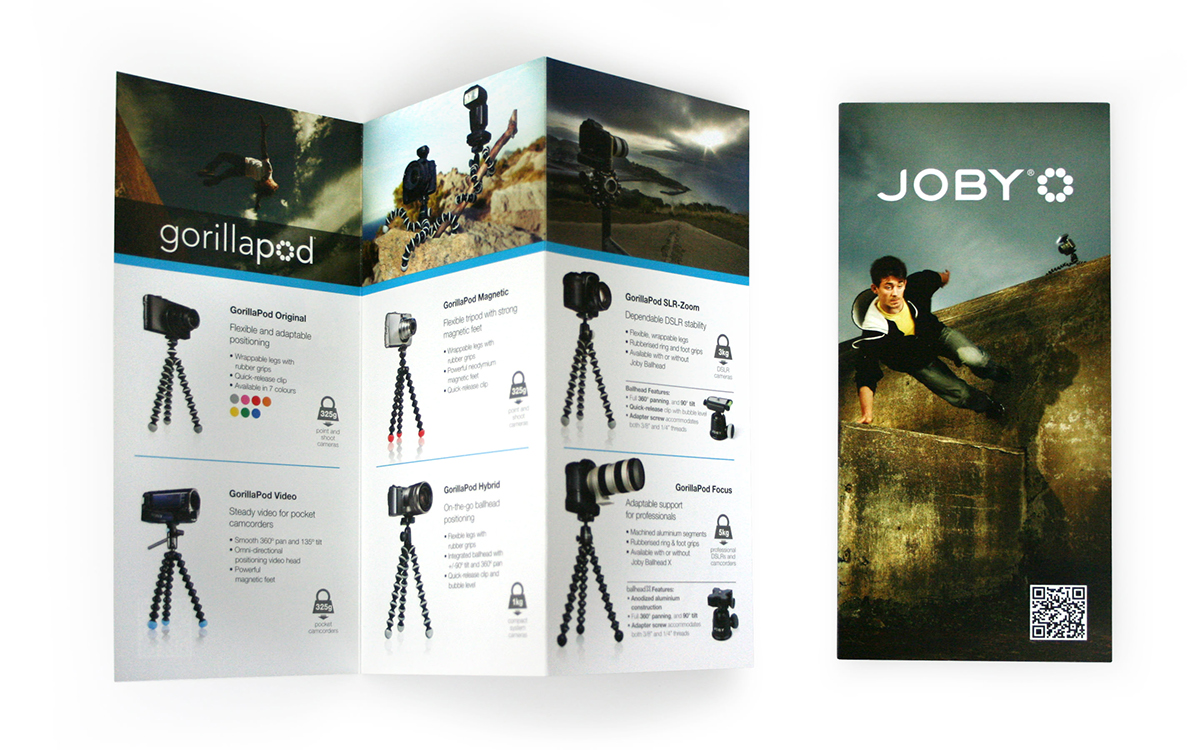 joby print brochure Photography  camera design