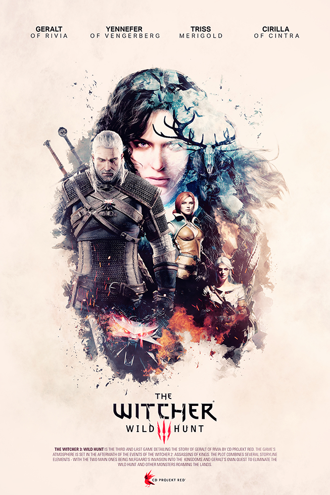 witcher the wticher The Witcher 3 wild hunt TW3 wild hunt TW3 CDProjektRed poster fan poster fan videogame game